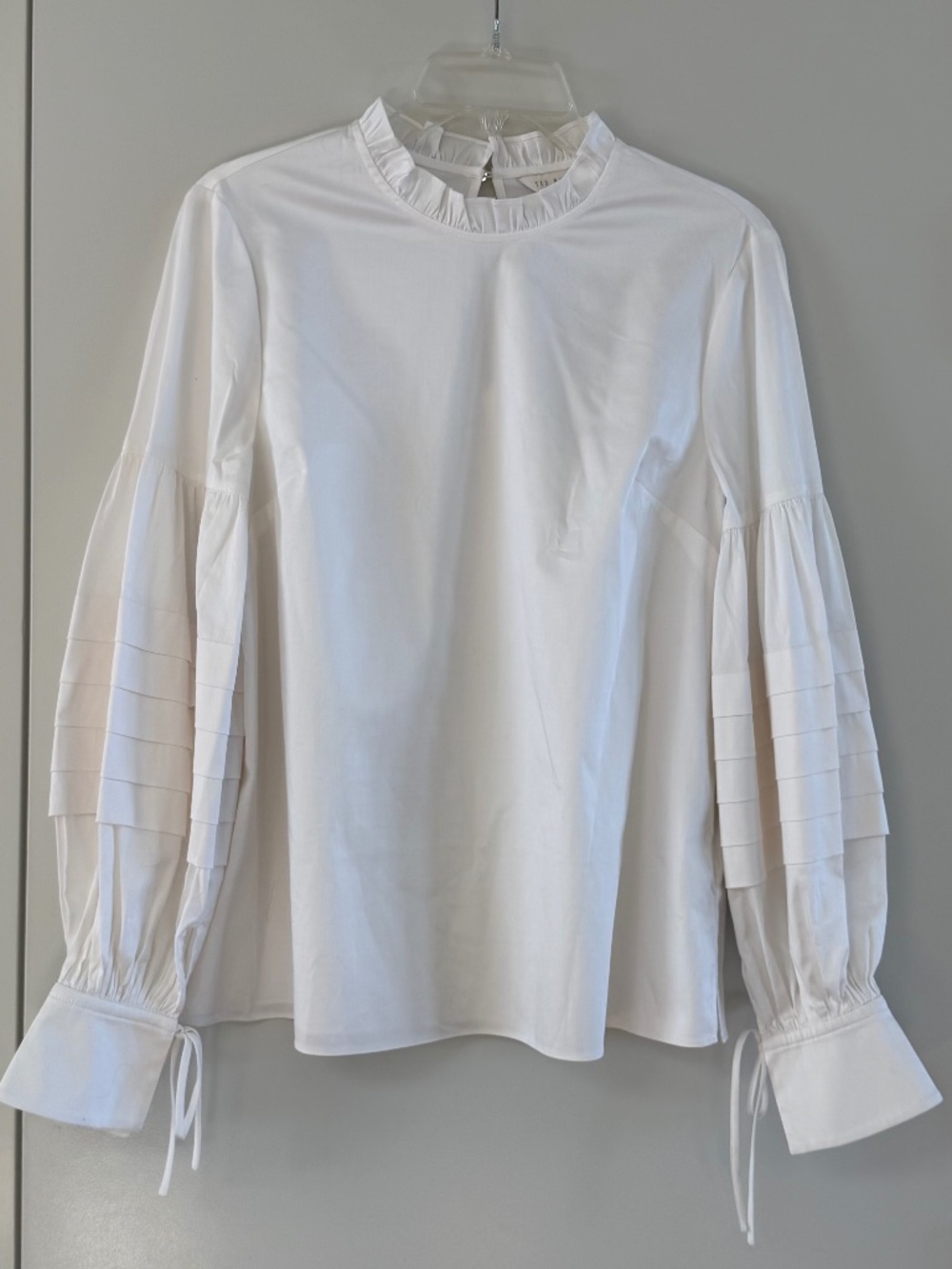 Ted Baker White Cotton Long Sleeve Blouse